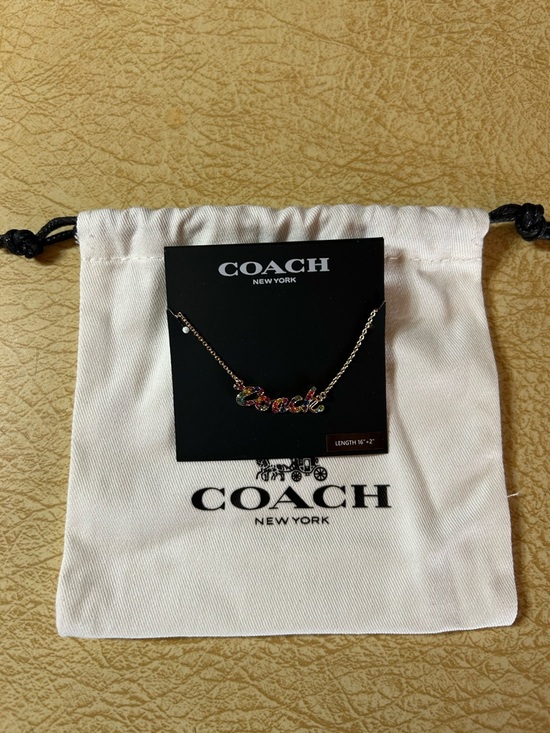 Coach Jewelry - Coach Multicolored Script Pendant Necklace